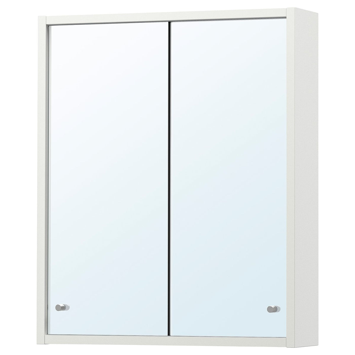 Mirror Cabinet with Sliding Doors, White