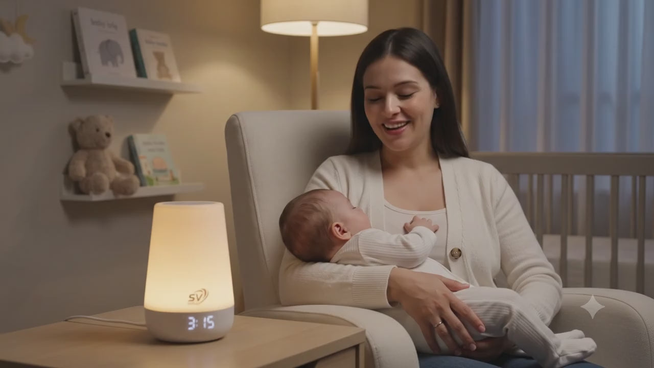 Smart Nursery Sleep Assistant & Multi-Functional Night Light – WiFi Enabled White Noise Machine, Customizable Routine Builder, and Gentle Wake-Up Clock for Toddlers & Infants