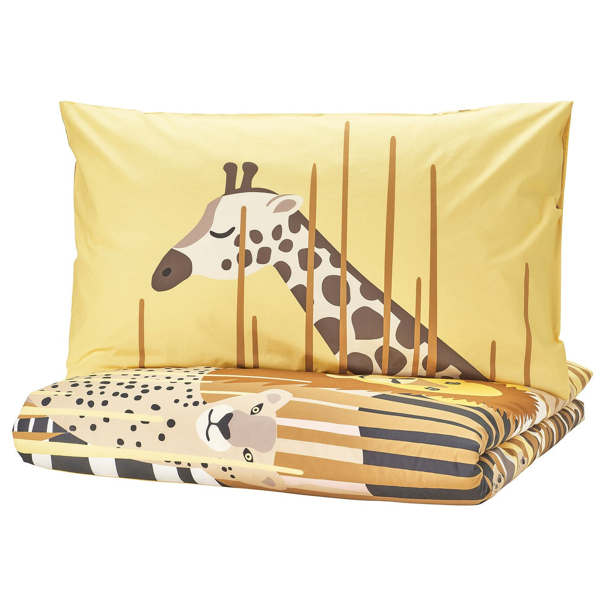 Duvet Cover & Pillowcase, Yellow Savannah Print